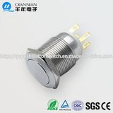 Qn19-E5 19mm Momentary|Latching Flat Head Pin Terminal Metal Push Button Switch